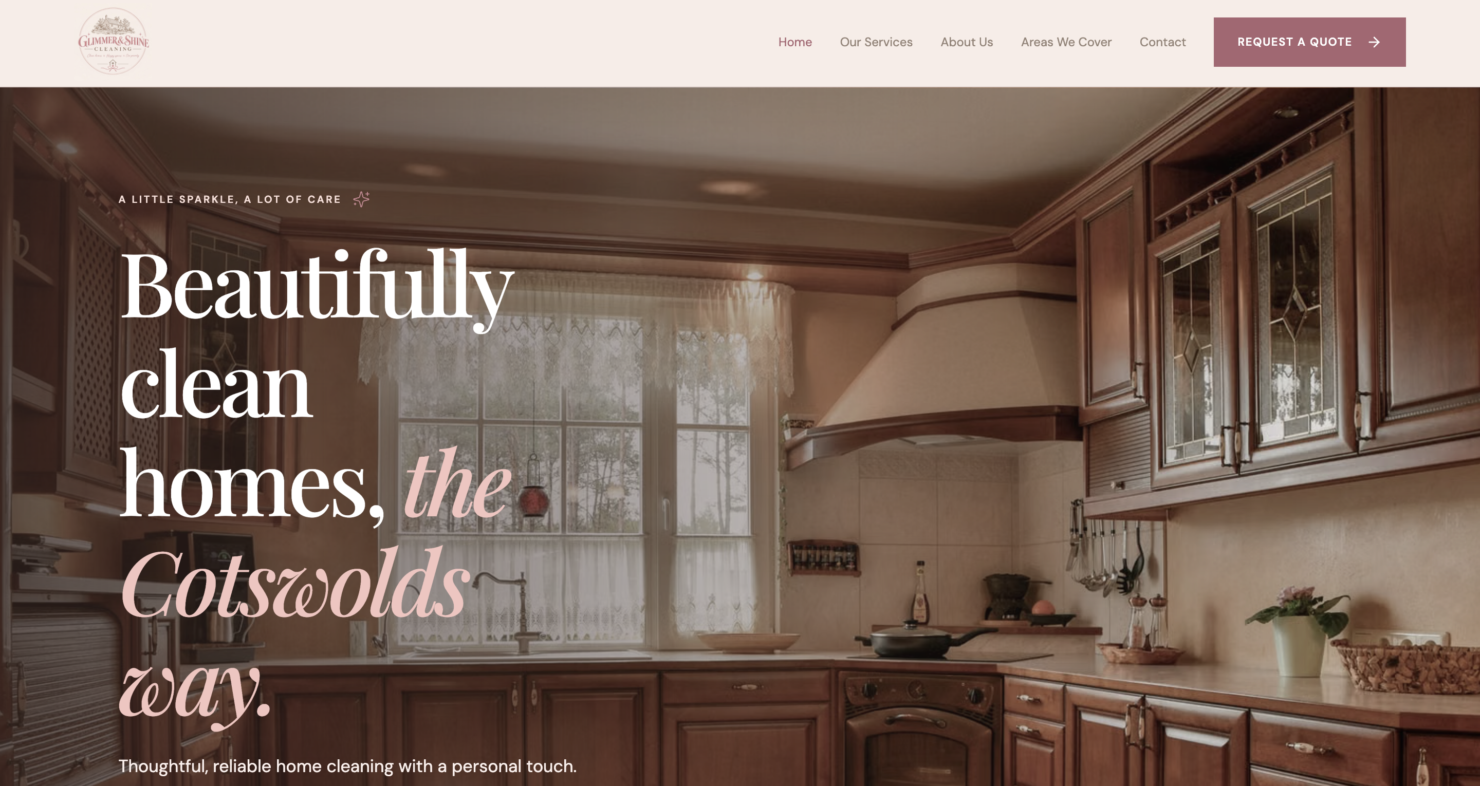 Glimmer and Shine website preview